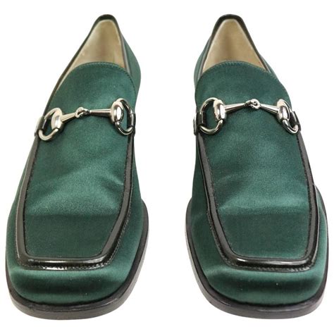 gucci satin loafers